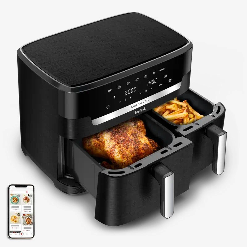 Air fryer Dual Easy Fry XXL, Cuisson synchronisée, Capacité de 11 L, 8 personnes